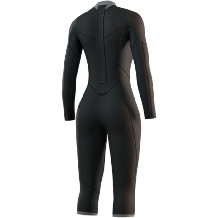 2025 Mystic Womens Brand Long Arm Short Leg 3/2mm Back Zip Flatlock Wetsuit 35000.250061 - Black